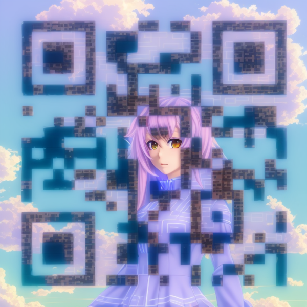 KI QR Code Anime Frau
