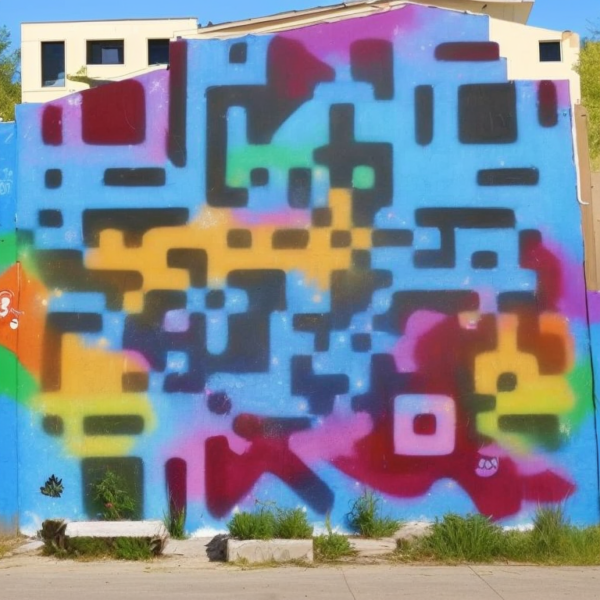 KI QR-Code Graffiti
