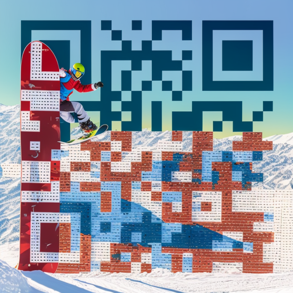 KI QR-Code Ski fahren4